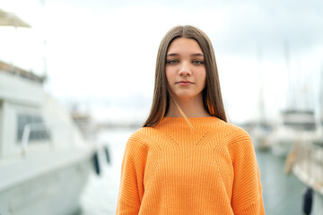 Wall Mural - Teenager girl at outdoors . Portrait