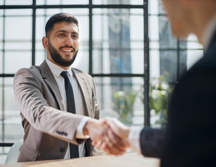 closeup of handshake of business partners