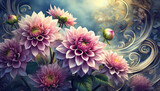 Fototapeta Kwiaty - Dalia, tapeta w kwiaty