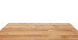 © New Africa - Empty light brown wooden table isolated on white