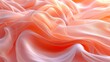 A detailed view of a Peach Fuzz color chiffon fabric, focusing on its sheer, flowing surface and delicate color, filling the entire screen with its lightweight and airy texture