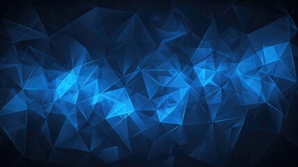 Poster - Abstract Blue Geometric Background With Polygonal Pattern