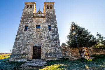 Wall Mural - The Castroboda hermitage at the village of Maderuelo. Segovia. Spain. Europe.