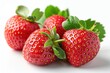 strawberry closeup on white background