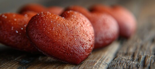 Canvas Print - valentines day red cookies heart 