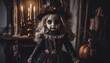 creepy, evil, cursed Victorian doll