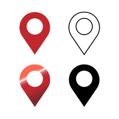 Free vector Location icons in differnet colours and strokes