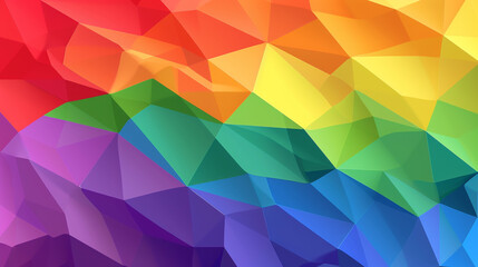 LGBTQ Pride flag geometric background vector presentation design