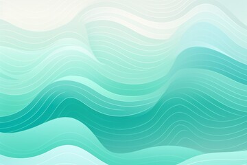 Wall Mural - Mint gradient colorful geometric abstract circles and waves pattern background