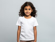Mockup of a Child's White T-shirt