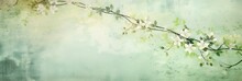 Pistachio Abstract Floral Background With Natural Grunge Textures
