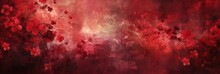 Ruby Abstract Floral Background With Natural Grunge Textures