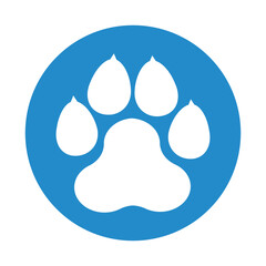 Wall Mural - paw logo icon . dog or cat paw. vector illustration