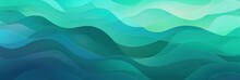 Teal Gradient Colorful Geometric Abstract Circles And Waves Pattern Background
