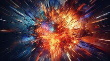 Abstract Background With An Explosion Effect For Dynamic Energy
