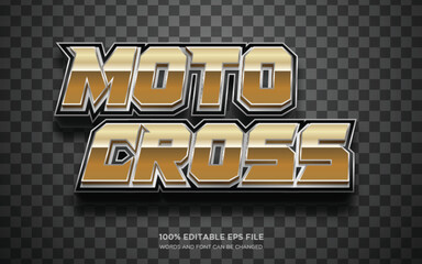 Wall Mural - Motocross 3D editable text style effect	