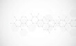 © natrot - Abstract hexagonal background. Molecular structure and genetic engineering. Innovation technology. Used for design healthcare, science and medicine background