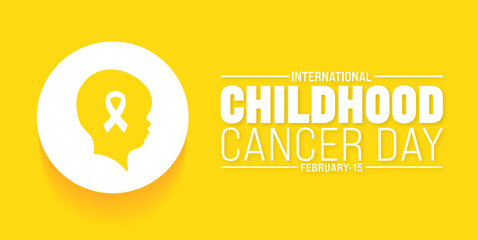 Wall Mural - February is International Childhood Cancer Day background template. Holiday concept. use to background, banner, placard, card, and poster design template with text inscription and standard color.