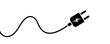 Electric plug vector icon. Black electrical cord or cable. Electric power. Vector 10 EPS.
