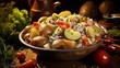 Farm Fresh Harvest: Colorful Medley of Potatoes and Vegetables in a Bowl