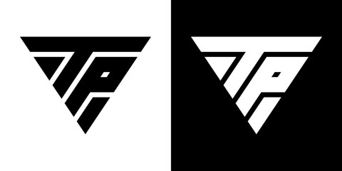 vector logo TP combination of triangles