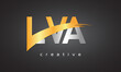 LVA Creative letter logo Desing with cutted	