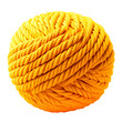 Leinwandbild Motiv ball of yellow string rope isolated on a transparent background