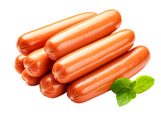 hot dog long sausages isolated on a transparent background