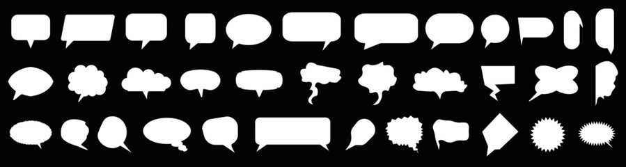 Wall Mural - bubble speech icon set. talk bubbles with editable stroke. cloud speech bubbles collection.