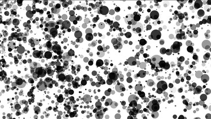 Poster - Black particles on a white background. Computer generated 3d render