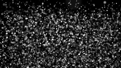 Poster - White particles on a black background. Computer generated 3d render