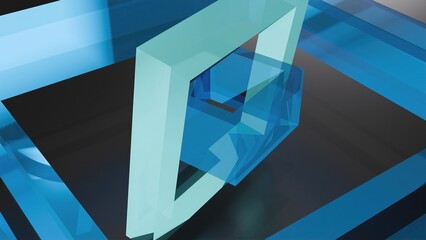 Poster - 3d render technology backdrop. Computer generated