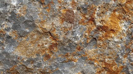Poster - An abstract vision of nature's resilience, showcasing the intricate patterns of brown mold on a rugged rock