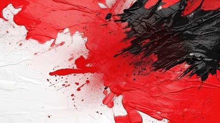 Wall Mural - red and black ink