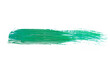 Freigestellte farbige Pinselstriche auf transparentem Hintergrund, .Borstenpinselstrich als Farbstreifen Markierung grün