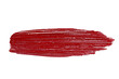 Freigestellte farbige Pinselstriche auf transparentem Hintergrund, .Borstenpinselstrich als Farbstreifen Markierung rot