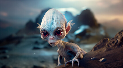 alien creature from another planet or galaxy wallpaper