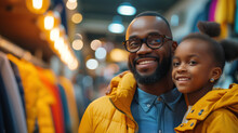 Happy Smiling African American Family Couple Enjoys Shopping Time At Second-hand Clothing That Will Pave The Way To A Better, More Sustainable Future