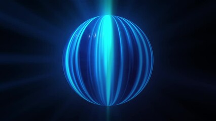 Poster - abstract line orb. computer generated 3d render