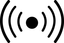 Vector Images Depicting Symbols, Icons Related To Wireless Wi-Fi Connectivity, Including Wi-Fi Signal Symbol And An Internet Connection, That Enable Remote Internet Access. Wireless Internet Signal.