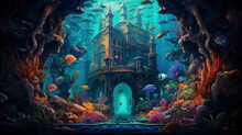 Fantasy Castle Under The Sea