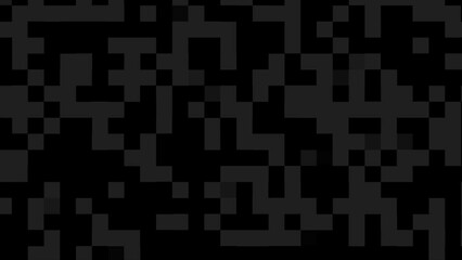 Poster - Black glitch effect abstract background, Pixel background, Grey pixel cubes abstract background