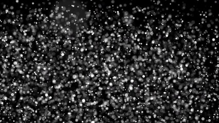Poster - White particles on a black background. Computer generated 3d render