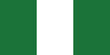 Green and white national flag of African country of Nigeria. Illustration made January 28th, 2024, Zurich, Switzerland.
