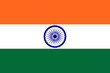 Orange white and green national flag of Asian country of India. Illustration made January 28th, 2024, Zurich, Switzerland.