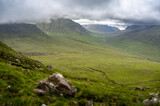 Fototapeta  - View of mountain peaks from Beinn Alligin summit trail, Scotland