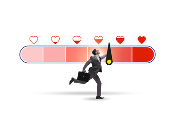 Love meter concept for valentines day