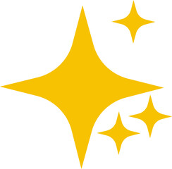 retro futuristic sparkle twinkling star icon star shape. abstract cool shine effect sign yellow flat