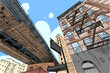 New York street. USA. Hand drawn city sketch. Vector illustration.