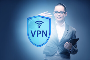 Poster - Virtual private network VPN cyber concept